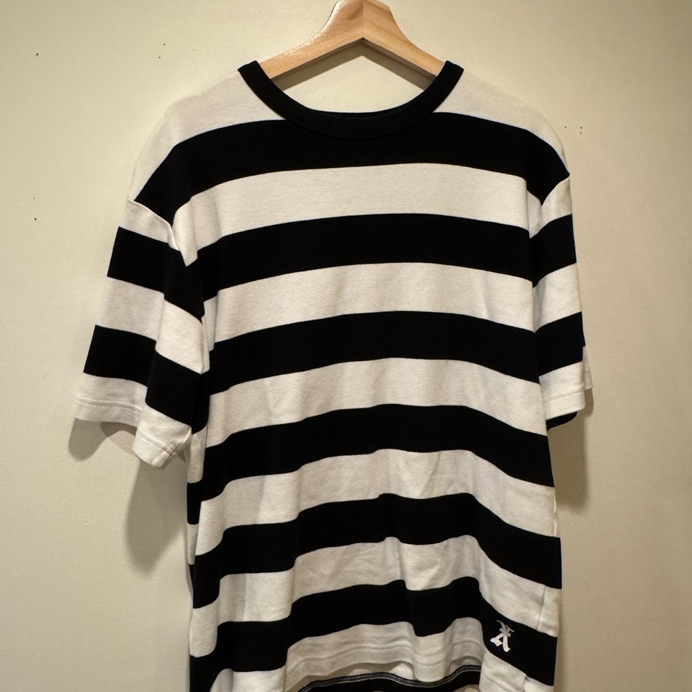 P&Co Striped Black & White Tee – Large